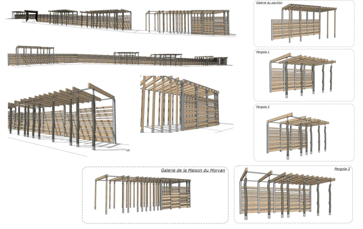 Pergolas et aménagements extérieurs – Avant-projet